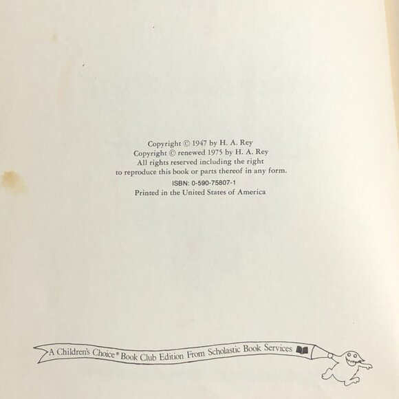 Vintage Curious George Takes a Job by H. A. Rey 1975 Edition - Picture 5 of 5